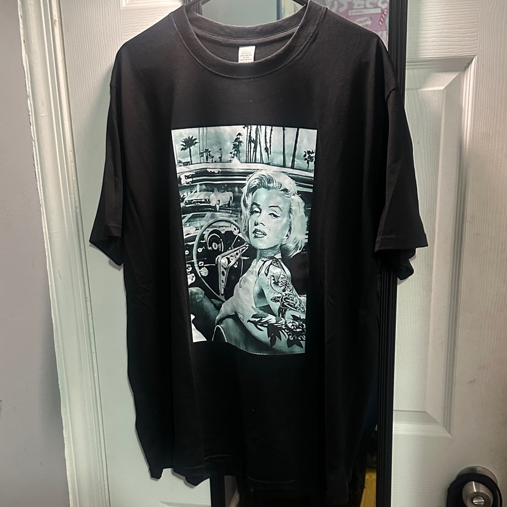 Black Graphic T-Shirt with Iconic Print